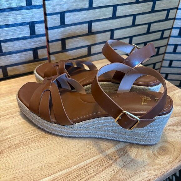 Time And Tru Brown Wedges Size 11 - Picture 2 of 7